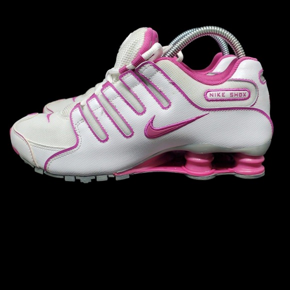 Nike Shoes - Nike Shox NZ Womens Shoes Sneakers SZ 7.5 Style 488312-104 White Pink Silver
